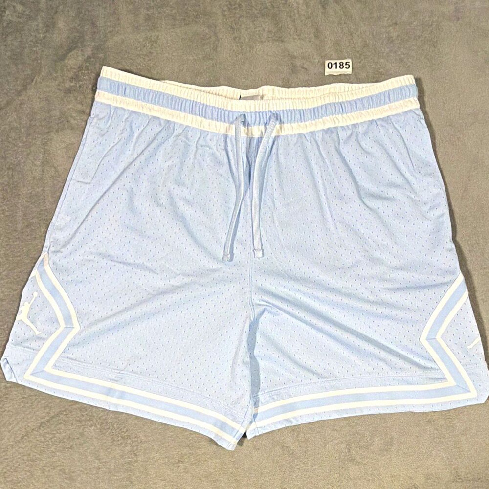 Jordan Dri-FIT Mesh Basketball Shorts Blue/White 2XL Drawstring Pockets